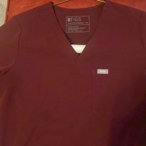 Figs womens Burgundy Catarina scrub top